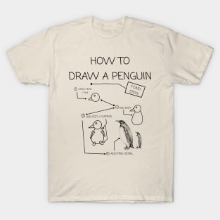 how to Draw a Penguin Lockdown Task T-Shirt